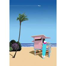 1pc Japan Beach City Summer Hiroshi Nagai Vaporwave Prints Posters Wandkunst Canvas Schilderij Nordic Wandfoto's Woonkamer Decor Geen Lijst