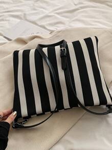 Sac à épaule rayé à la mode pour femme, sac banane polyvalent, nouvelle arrivée 2025