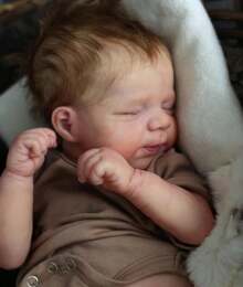 Realistic Reborn Baby Dolls Boy 20 Inch Realistic Toddler Doll Sleeping Real Life Newborn Baby Dolls That Look Real Lifelike Baby Dolls Soft Vinyl Body - 彩色 - 查看 1