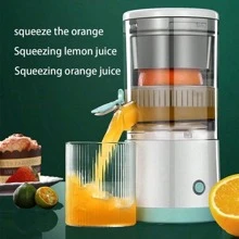 1 Pc Portable Electric Juicer, Multi-Functional Fruit Juice Maker For Home Use, USB Rechargeable Automatic Fresh Squeeze Machine For Orange, Watermelon, Lemon,Blenders For Kitchen, Travel Essential, New Year And Christmas Gifts For Women