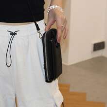 Large Capacity Multifunctional Women's Shoulder Crossbody Bag Versatile Commuter Practical Mini Tote Minimalist Design For Women Wallet Purse Wallet Wallet - Black - View 5