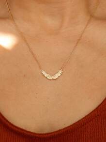 1pc S925 Sterling Silver Creative Angel Wings Pendant Necklace, Elegant & Versatile, Great Gift For Women Daily Wear And Festivals