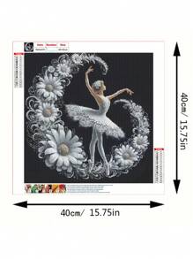 DIY Diamond Painting Kit, Daisy Ballerina Figure Series 5D Diamond Art Set, Suitable For Adult Beginners, Diamond Painting Art And Craft Home Wall Decor, 15.8*15.8in