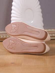 Soft-Sole Comfortable Low-Heel Women's Summer Slip-On Shallow Flat Casual Shoes, Gentle Flat Pumps, Suitable For Plus Size, Non-Tiring Mother Shoes