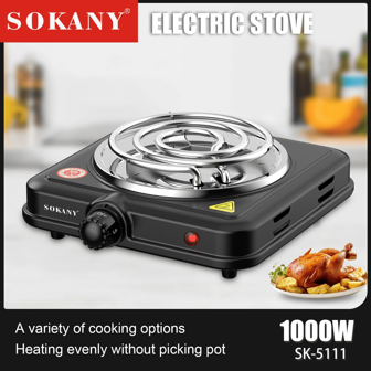 SOKANY 1pc Multifunctioneel elektrisch fornuis, elektrisch fornuis voor thuis koken, stomen, roerbakken, frituren, frituren, koken, stoven, sudderen, hete pot, een fornuis voor meerdere doeleinden