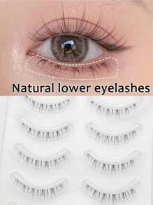 5 Pares de pestañas postizas naturales y ligeras con tallo transparente, set de pestañas postizas de visón 3D