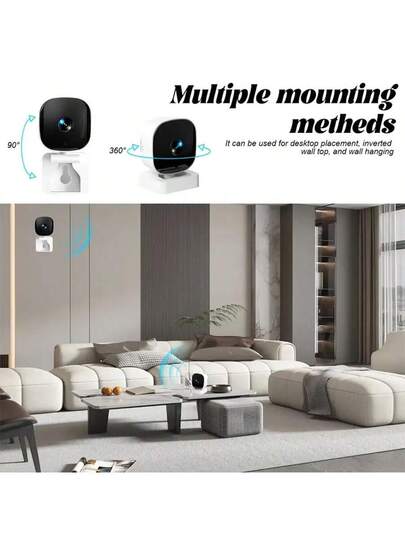 1pc APP Security Camera Indoor, 1080P Pet Camera, Mobile Phone APP, Foldable Home Baby Flexible Installation, Motion Detection, Two Way Audio, Night Vision. view 11