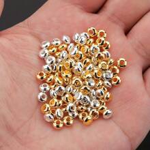 100pcs 5mm Antique Silver Retro Alloy Glossy Flat Bead Buddha Beads Plain Light Spacer Loose Beads DIY Necklace Bracelet Jewelry Making Necklace Pendant Accessories