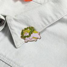 Dish Dog Brooch Cute Vegetable  Badge Accessories - Gold - View 4