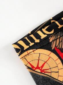 5pcs/Pack 2024 Latest Graffiti Printed Breathable Boxer Briefs For Men - Black - View 6