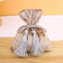 10 túi quà tặng trang sức nơ tua rua nhung nhiều màu, lý tưởng cho đám cưới, tiệc mừng, đính hôn, sinh nhật, tiệc tùng, quà tặng tân gia (Lưu ý: Sức chứa có hạn sau khi rút dây, khách hàng yêu cầu sức chứa lớn vui lòng thận trọng) (Kích thước phẳng 14 * 10CM, 6 màu: Đỏ, Hồng, Sâm panh, Xanh lam, Xám, Xanh lục) - Nhiều màu - Xem 8