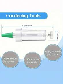 1pc Portable Seed Dispenser - Easy-To-Use Manual Seed Sower Suitable For All Seeds, Ideal Garden And Lawn Care Tool, Seed Point Spreader