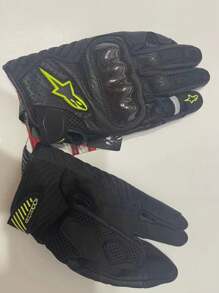 Alpinestars Moto Alpines SMX-1 AIR V2 越野摩托车摩托车赛车触摸屏皮革碳纤维摩托手套 - 綠色 - 查看 7