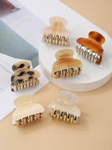 2pcs Random White & Golden Hair Claw Clips For Women Hair Jaw Clip Hair Clamps Hair Clutch Hair Catcher Clip Fall Winter Hair Clip Hair Accessories For Women For Vacation Outfits Woman