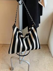 Sac à épaule rayé à la mode pour femme, sac banane polyvalent, nouvelle arrivée 2025