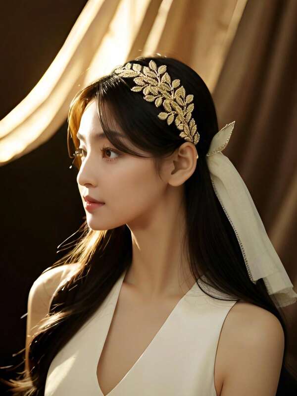 Gold Laurel Leaf Crown, Greek Roman Laurel Leaf Crown Hair Accessories, Women Leaf Headband Hair Comb, Bridal Wedding Hair Decoration, Metal