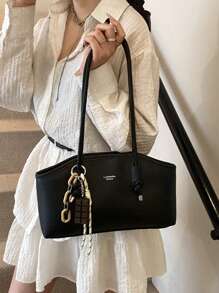 Bolsa de mãe feminina bolsa de ombro retrô 2025 bolsa de mão simples e elegante de grande capacidade