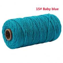 2 mm*100 m Corde de macramé, fil naturel épais, corde tressée synthétique filée au cœur, corde de macramé à 4 torons pour suspensions murales, accroches, DIY, décorations de la maison, emballages cadeaux