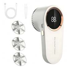 1pc Rechargeable Fabric Shaver, Electric Lint Remover With LED Digital Display, Sweater Sofa Fabric Defuzzer, Suitable For Sweaters, Sofas, Furniture