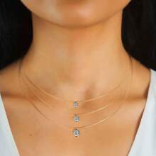 KAHOOT S925 Sterling Silver Moissanite Pendant Necklace, Mermaid Tears, Elegant Luxury Necklace For Women, Jewelry Gift, Suitable For Weddings, Banquets, Mother's Day, Easter, Ramadan, Anniversary Gifts