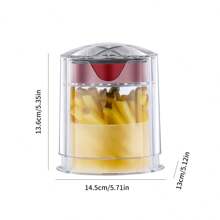 二合一土豆切刀，适用于炸薯条、土豆、洋葱切片机、苹果切片机，2 个不锈钢刀片 - 酒紅色 - 查看 2