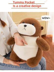 1 pièce Peluche douce et réaliste de 23 cm (9,05 po) représentant un loutre mignon. Poupée de loutre de mer super douce pour les enfants, jouet en peluche de loutre pour les filles