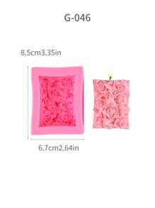 1 件玫瑰形手工硅胶肥皂模具、蜡烛、蜡熔体、石膏、树脂液体硅胶模具 - 白色 - 查看 8