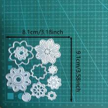 1 pieza Troquelado de metal en forma de flor, troquelado de metal 2024 para la elaboración de tarjetas de papel, scrapbooking, tarjetas DIY, álbumes de fotos y decoraciones artesanales