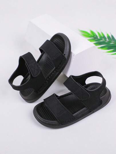 1 Pair Boys' Casual Versatile Flat Non-Slip Sports Sandals, Patchwork Contrast Color Stitched Craftsmanship, Suitable For Summer