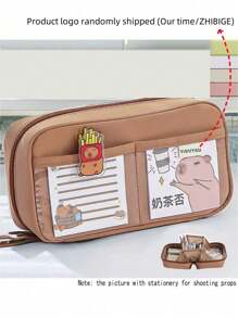 五层大容量铅笔盒，大开口多层多隔层文具盒，铅笔盒，大号铅笔袋，手提铅笔盒，信纸盒，化妆品收纳盒，便携礼品，简约高品质铅笔盒及文具袋，适合学生、男士和女士使用，多功能收纳整理盒，适用于学生、男士和女士，户外素描、绘画，铅笔、钢笔、文具、化妆品收纳，返校季，学习用品，铅笔袋，书包 - 彩色 - 查看 6