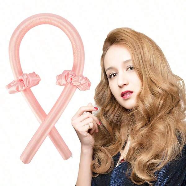 3pcs No-Heat Curling Hair Roller + Hair Scrunchie Set, Heatless Foam Sponge Hair Curler, Hair Curlers, Curling Irons, Hair Curlers, A Big Wavy Hairstyle That Is Suitable For Doing At Home By Yourself. Back To School