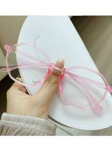 Fashion Transparent Flat Glasses Women HD Light Glasses Men Flat Lens - Multicolor - View 4