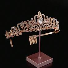 1pc Minimalist & Modern Bridal Headband, Multivariate Design Zinc Alloy Material, Best For Wedding Party And Bride, Geometric Pattern Crown Elegant And Casual, Suitable For All Seasons
