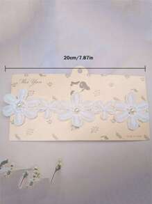 1pc Children/Baby Headband Hair Accessory, Ethereal Mesh Five Flower Ornament Infant Toddler Hair Band