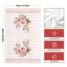 1 件/2 件超细纤维婚礼季节手巾，现代花卉和波尔卡圆点设计，柔软吸水可机洗涤纶洗碗布，非常适合厨房装饰、烹饪、烘焙、节日装饰和浴室必需品、餐桌装饰、厨房用品、家居装饰、新家浴室乔迁礼物、厨房毛巾