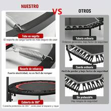 Profesional Fitness de 40 Pulgadas 102CM con Mango Ajustable para Uso en Exteriores e Interiores, Capacidad de Peso: 300 kg - Negro - Ver 4