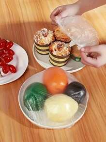 Bộ 20/50/100 chiếc màng bọc thực phẩm co giãn tái sử dụng - Màng nhựa trong suốt, co giãn, dùng để niêm phong bát đĩa, không mùi, là sự thay thế hoàn hảo cho giấy bạc và màng bọc thực phẩm. - Nhiều màu - Xem 8