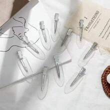 DIY 发夹 - 20 件透明发夹 + 1 件樱花粉色凝胶霜（含裱花嘴）+ 20 件 3D 水晶花或小熊贴纸（随机设计）组合套装