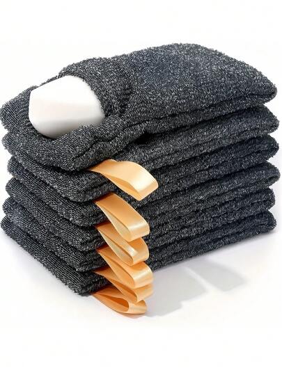 6 piezas Bolsas protectoras de jabón exfoliante, Salvavidas de jabón de malla con cuerda colgante, Red de jabón espumoso para el baño, Exfoliación de la piel y decoración del hogar del baño Decoración de otoño Regreso a la escuela