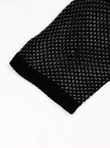 Unisex Simple Casual Loose Distressed Letter Print Crew Neck Short Sleeve Sweatshirt, Spring/Summer - Black - View 6