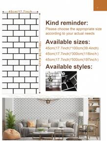 1 卷/45CM * 100CM 黑线白砖 白线黑砖 几何 现代简约风格 适用于家庭装饰、厨柜、桌椅、房间背景、家庭装修 DIY、防水防污、易清洁、自粘、即撕即贴壁纸 墙贴 墙艺 卧室装饰 家居装饰 客厅墙纸 派对装饰 客厅装饰 卧室 办公室装饰 家居装饰用品 墙面装饰 浴室装饰 房间装饰用品 家居装饰 壁纸 厨房装饰