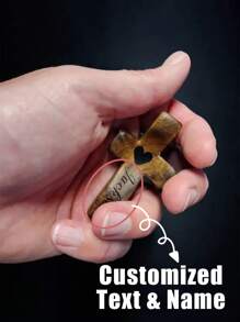 10 Pieces/1 Customized Wooden Heart Cross With Name Or Text, Encouraging Gift Small Wooden Cross, Hand-Held Pocket Cross, Fingertip Pressure Relief Religious Gift For Prayer Church Gift Easter Gift, God With You,Encouraging Gift,Multi-Functional, Ornamental,Reusable,Exquisite,Stylish,High-Quality,Colorful,Modern,Custom,Personalized,Unique,Customized Festival Party Supplies