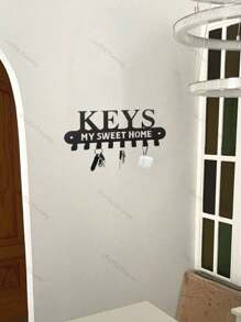1pc Minimalist Black Metal Wall Hook, Personalized Gift, Suitable For Living Room, Bedroom, Elegant Home Decor
