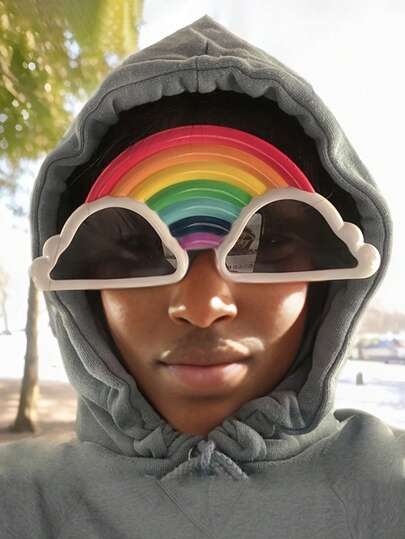 Rainbow Cloud Shaped Fun Party Glasses, Unisex Cute Photobooth Props, Party Supplies