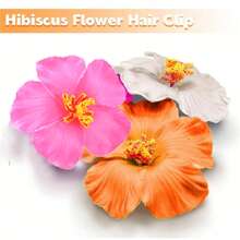 1/3PCS Hibiscus Flowers Hawaii Party Summer Party DIY Decorations Artificial Flowers Hula Favor Hair Decoration Flower