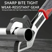 1 pieza Llave ajustable multifuncional de gran apertura, herramienta de pinzas de hierro para tuberías, electricidad, automoción y mantenimiento mecánico - Color mixto, grado industrial, baño
