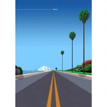 1pc Japan Beach City Summer Hiroshi Nagai Vaporwave Prints Posters Wandkunst Canvas Schilderij Nordic Wandfoto's Woonkamer Decor Geen Lijst