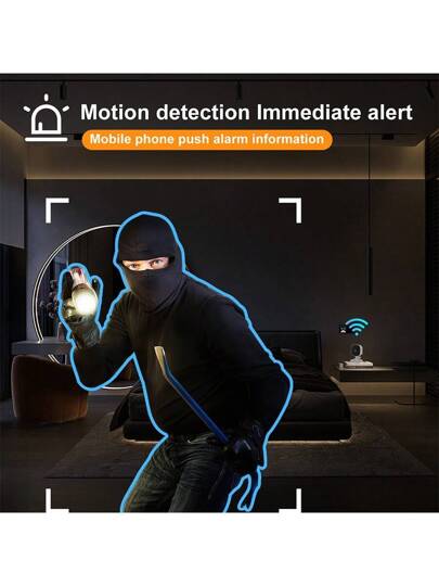 1pc APP Security Camera Indoor, 1080P Pet Camera, Mobile Phone APP, Foldable Home Baby Flexible Installation, Motion Detection, Two Way Audio, Night Vision. view 5