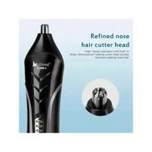 3 In 1 Electric Beard And Hair Shaver, Multifunctional Waterproof Grooming Kit For Men, Electric Beard Trimmer With Razor, Rechargeable With Power Indicator, Multifunctional Beard, Nose And Hair Trimmer - 黑色 - 查看 4