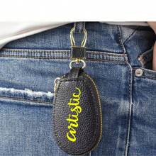 خطة شخصية مخصصة! علامة مفاتيح جلدية بشكل بيضاوي مع تصميم خطاف، أنيقة وقابلة للحمل, يمكنك طباعة شعارك أو اسمك أو صورتك الخاصة عليها، مما يجعل علامة المفاتيح فريدة ويبرز ذوقك المميز